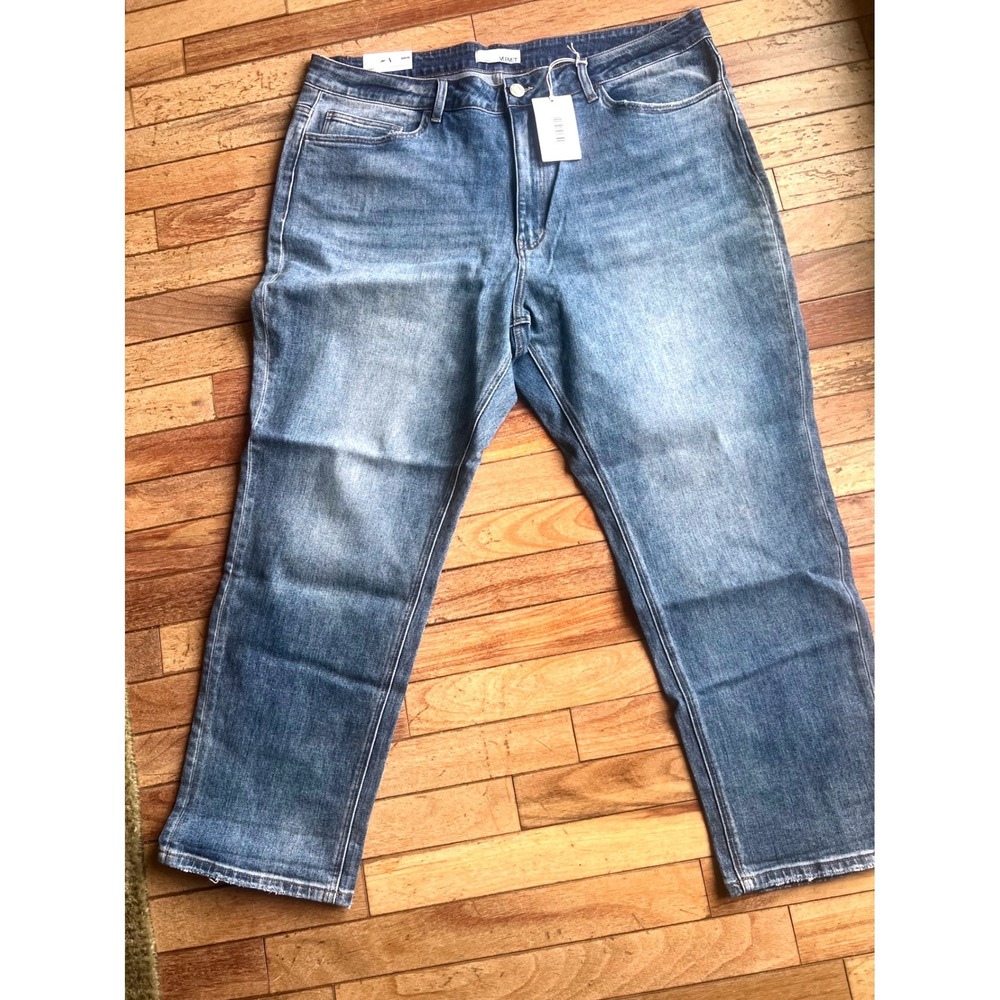 Vervet Flying Monkey Skeeter High Rise Boyfriend Jeans Medium Wash 24W NEW